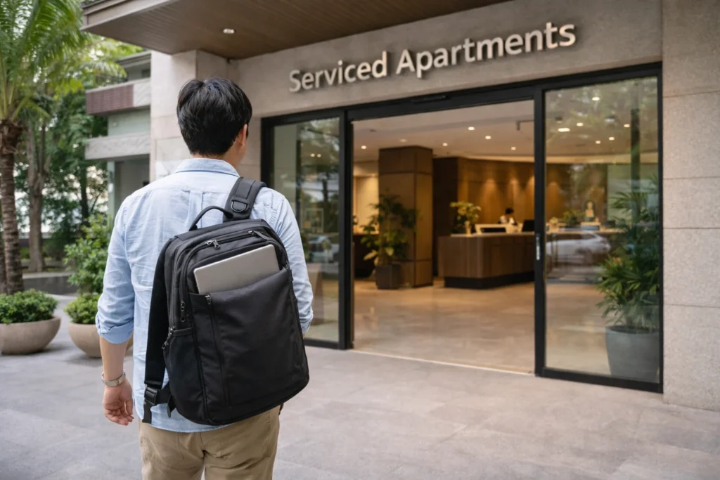 シラチャ　単身　一人暮らし　サービスアパートメント