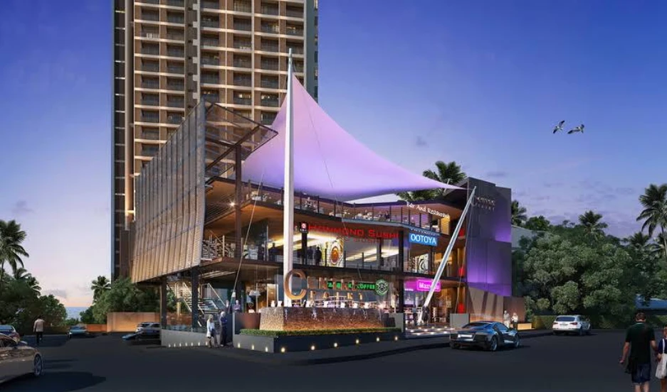 Marina Bayfront Sriracha condominium, Si Racha – developer rendering of the tower and podium